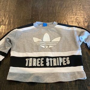 An Adidas cropped crewneck